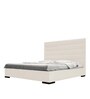 Elegant Leatherette Upholstered King Size Bed in Beige Colour