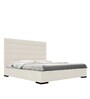 Elegant Leatherette Upholstered King Size Bed in Beige Colour