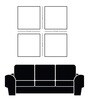 Canvas Art Collection Set of 4 Printed Wall Painting Black Frame