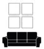 Canvas Art Collection Set of 4 Printed Wall Painting White Frame