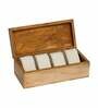 Elegant Mango Wood Watch Organizer Box with 4 Inner Cushions