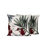 Elegant Maroon & Green Botanical Embroidered Throw Cushion Covers (18x18 Inch, Set of 2)