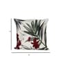 Elegant Maroon & Green Botanical Embroidered Throw Cushion Covers (18x18 Inch, Set of 5)