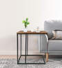Elegant Metal C-Shaped Table In Black Colour