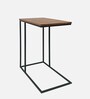 Elegant Metal C-Shaped Table In Black Colour