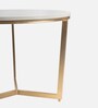 Elegant Marble Nest Of Tables In Gold Finish(Set Of 2)