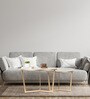 Elegant Marble Nest Of Tables In Gold Finish(Set Of 2)