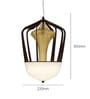 Elegant Modern Pendant Light with Artistic Glass and Metal Frame