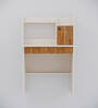 Elegant Hutch Desk In Plateau Apple & Highland Pine Finish