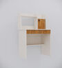 Elegant Hutch Desk In Plateau Apple & Highland Pine Finish