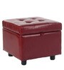 Kayla Ottoman with Storage in Wine Red Colour