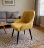 Elegant Mustard Suede Dining Chair In Yellow Colour