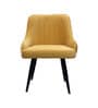 Elegant Mustard Suede Dining Chair In Yellow Colour
