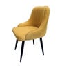 Elegant Mustard Suede Dining Chair In Yellow Colour