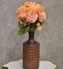 Elegant Artificial Rose Flower Bunch with 7 Flower Heads (Orange)