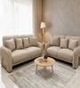 Elegant Chenille Fabric 3+2 Plush Sofa Set in Creme Colour