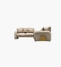 Elegant Chenille Fabric 3+2 Plush Sofa Set in Creme Colour