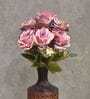 Elegant Artificial Rose Flower Bunch with 7 Flower Heads (Purple)