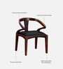 Elegant Sheesham Wood Arm Chair In Honey Oak Finish
