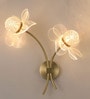 Elegant Twin Floral Wall Light with Crystal Globe