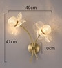 Elegant Twin Floral Wall Light with Crystal Globe