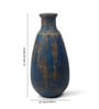 (1Pc) Navy Blue Terracotta Vase For Table Decor
