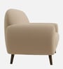 Elegant Velvet Fabric 1 Seater Sofa In Beige Color