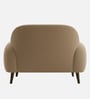 Elegant Velvet Fabric 1 Seater Sofa In Beige Color