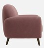 Elegant Velvet Fabric 1 Seater Sofa In Onion Pink Color
