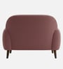 Elegant Velvet Fabric 1 Seater Sofa In Onion Pink Color