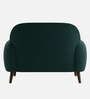 Elegant Velvet Fabric 1 Seater Sofa In Teal Green Color