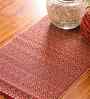 Maroon Natural Grass Handmade Heat Resistant 6 Seater 12X72 Inches Table Runner