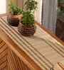 Off White Natural Grass Handmade Heat Resistant 4 Seater 12X60 Inches Table Runner