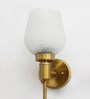 Elegant White Crackled Glass Wall Sconce