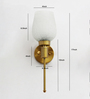 Elegant White Crackled Glass Wall Sconce