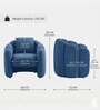 Elegant Wingback Ergonomic Chair In Blue Color