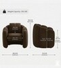 Elegant Wingback Ergonomic Chair In Dark Brown Color