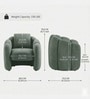Elegant Wingback Ergonomic Chair In Frosty Green Color
