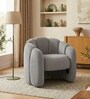 Elegant Wingback Ergonomic Chair In Light Grey Color