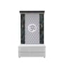 Elegant Wooden Temple with Om Cutwork and Dual Storage Drawers