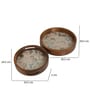 Elegant Wooden Tray Set   Bird & Blossom Design (Set of 2)