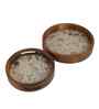 Elegant Wooden Tray Set   Bird & Blossom Design (Set of 2)