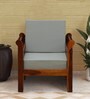 Elegante Solid Wood 1 Seater Sofa in Honey Oak Finish