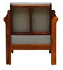 Elegante Solid Wood 1 Seater Sofa in Honey Oak Finish