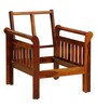 Elegante Solid Wood 1 Seater Sofa in Honey Oak Finish