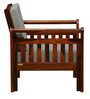 Elegante Solid Wood 1 Seater Sofa in Honey Oak Finish
