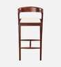 Eleganza Solid Wood Bar Stool In Beige & Walnut Colour