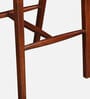 Eleganza Solid Wood Bar Stool In Beige & Walnut Colour