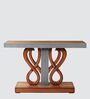 Eleganza Solid Wood Console Table in Teak Colour