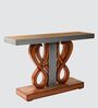Eleganza Solid Wood Console Table in Teak Colour